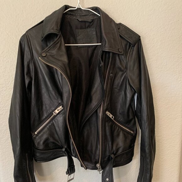 ALLSAINTS  Leather Biker Jacket (US/6) - Picture 5 of 6